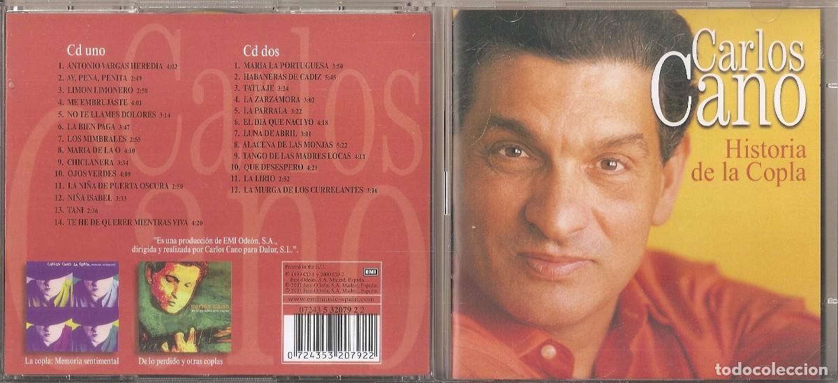 CDs de m&uacute;sica: DOBLE CD - CARLOS CANO - HISTORIA DE LA COPLA - Foto 1