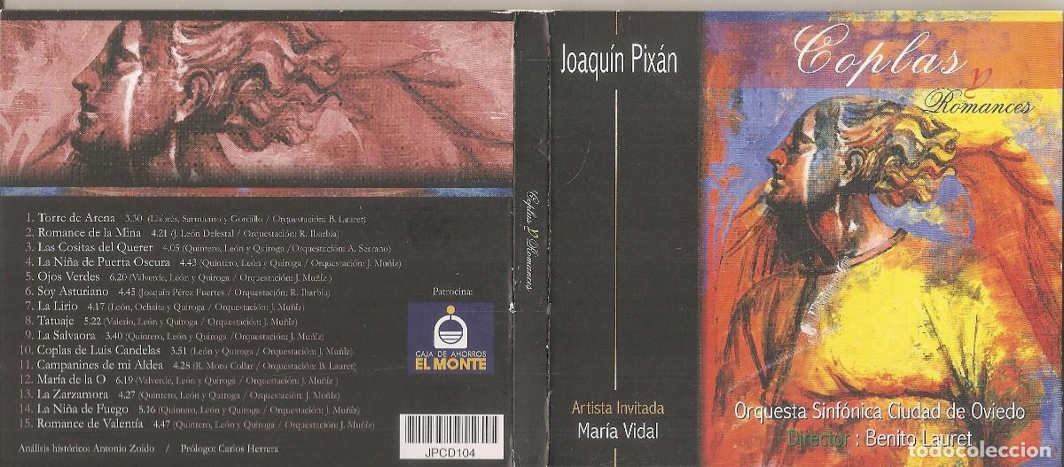 CDs de M&uacute;sica: CD - JOAQUIN PIXAN - COPLAS Y ROMANCES (MARIA VIDAL Y ORQ. SINFONICA CIUDAD DE OVIEDO)