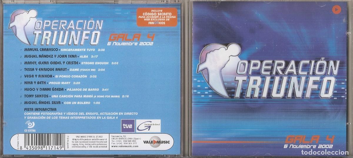 CDs de M&uacute;sica: CD - OPERACION TRIUNFO (GALA 4 NOVIEMBRE 2002) - VARIOS