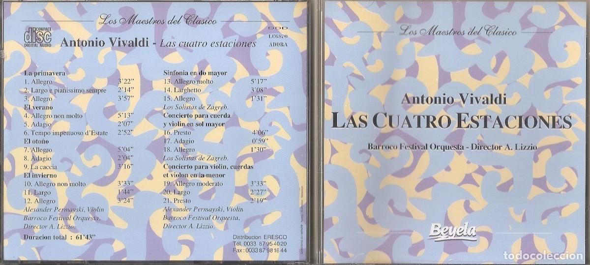 CDs de M&uacute;sica: CD - ANTONIO VIVALDI - LAS CUATRO ESTACIONES