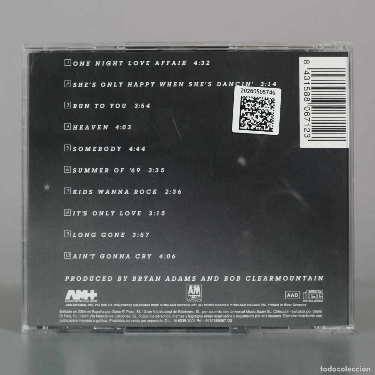 CDs de m&uacute;sica: CD. Reckless - Bryan Adams - Foto 2