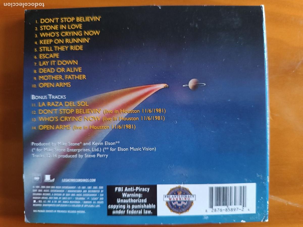 CDs de m&uacute;sica: JOURNEY - ESCAPE (1981) CD AOR ROCK - Foto 2