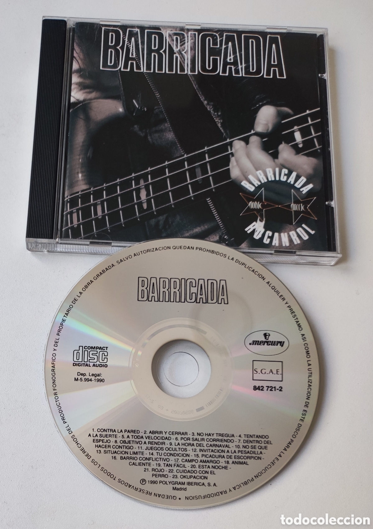 CDs de M&uacute;sica: 1&deg; EDICION 1990 - BARRICADA / DOBLE DIRECTO-ROCANROL / 1990 MERCURY 842 721-2 CD