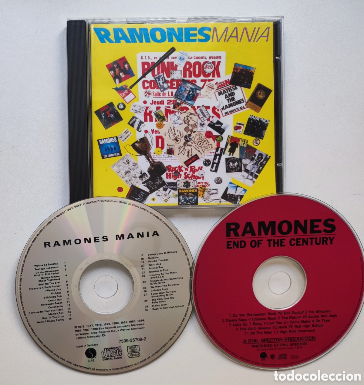 CDs de M&uacute;sica: 1988 CD - RAMONES / MANIA - SIRE RECORDS 1988 CD + DISCO END OF THE CENTURY