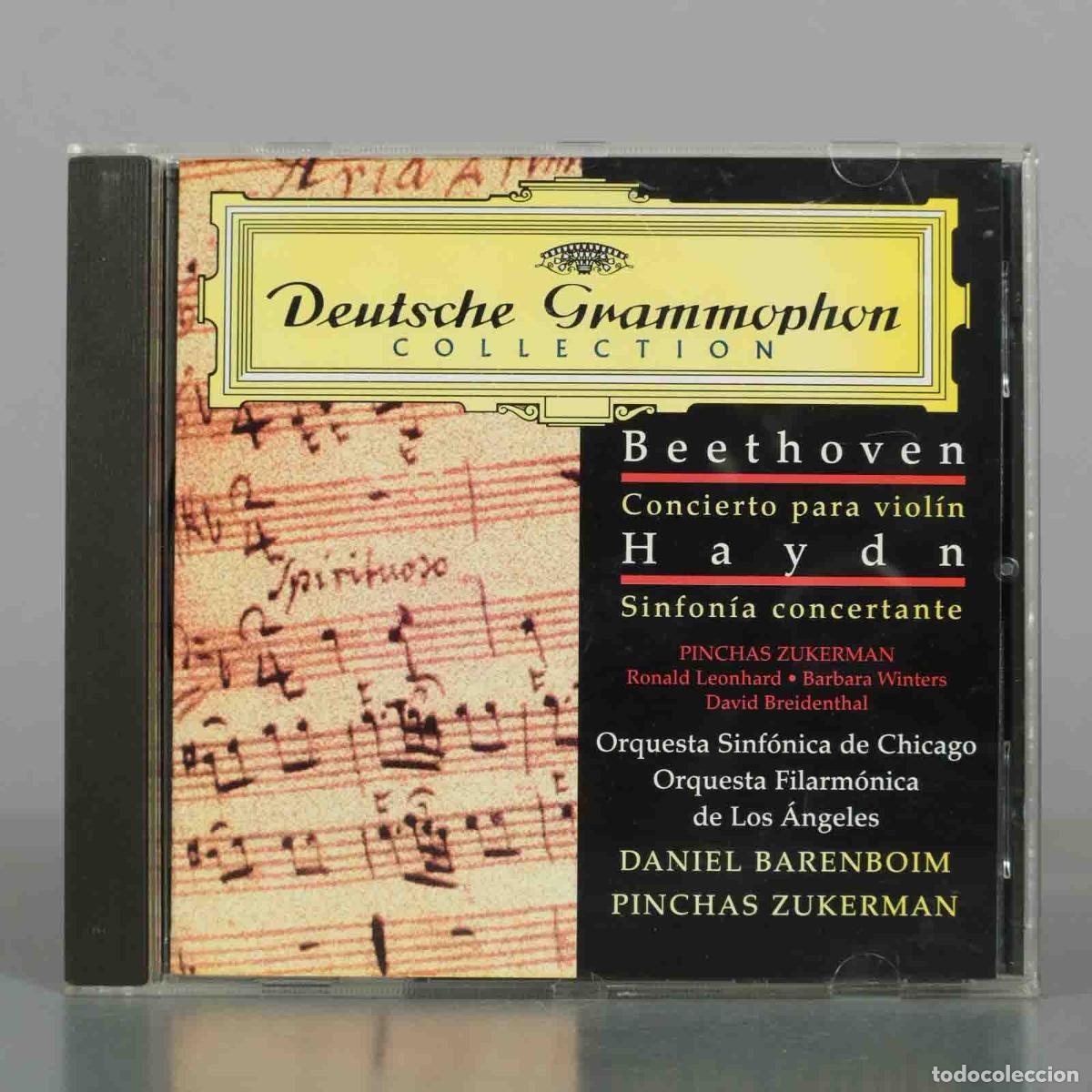 CDs de M&uacute;sica: CD. Beethoven, Haydn - Concierto para viol&iacute;n, Sinfon&iacute;a concertante - Pinchas Zukerman, Daniel Baren