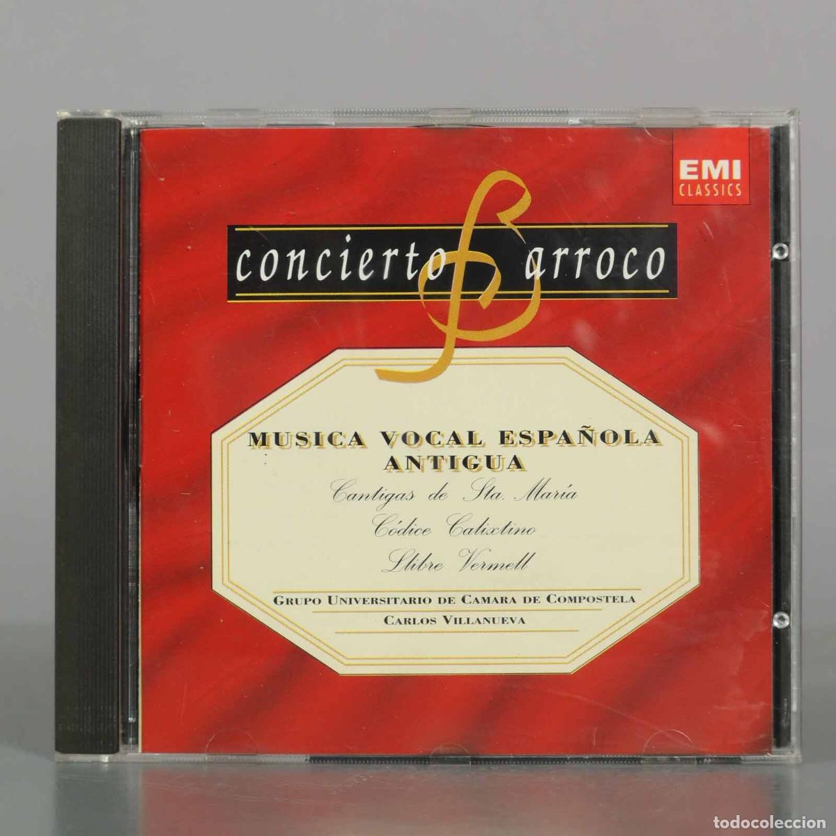 CDs de M&uacute;sica: CD. Musica Vocal Espa&ntilde;ola Antigua - Grupo Universitario de Camara de Compostela, Carlos Villanueva