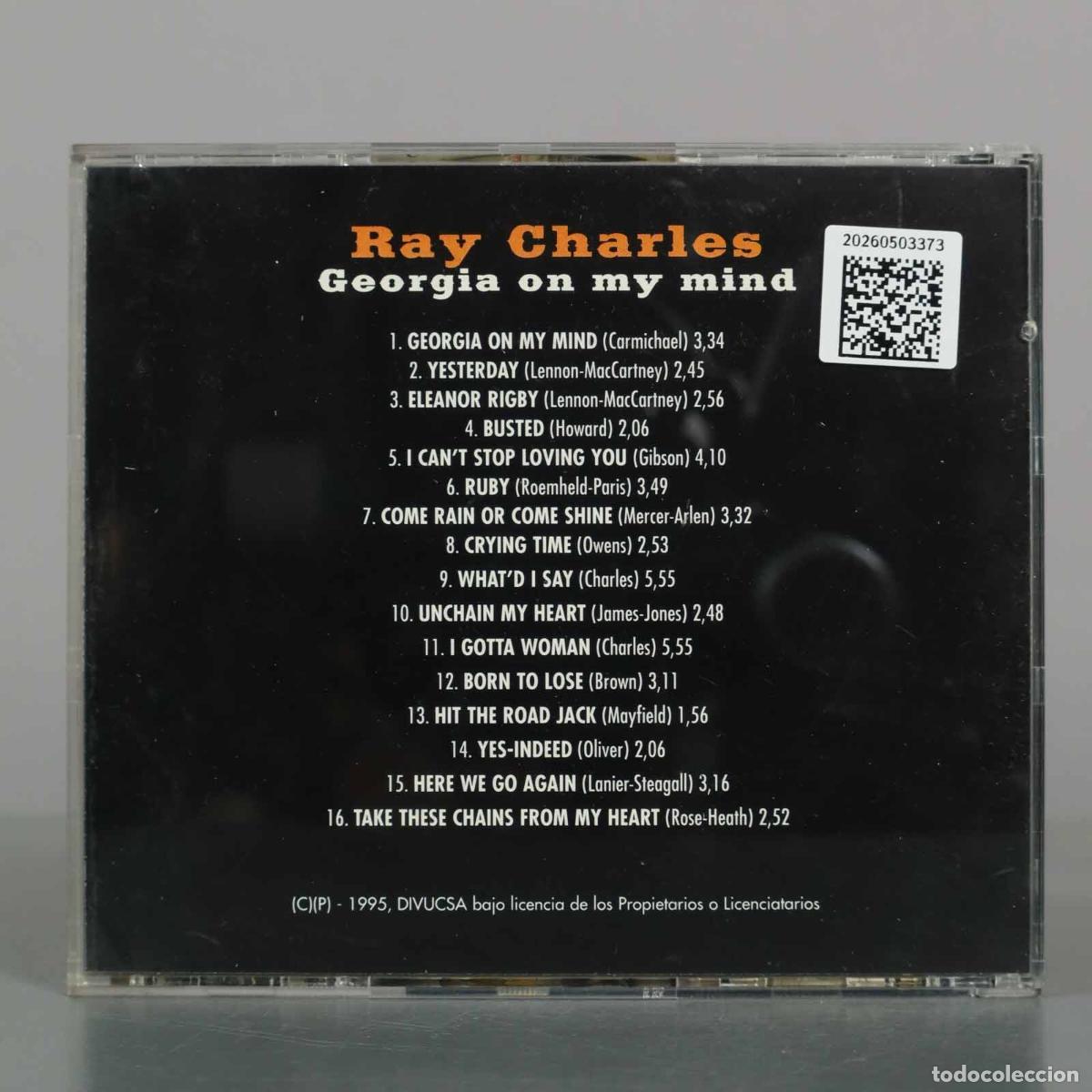 CDs de m&uacute;sica: CD. Georgia On My Mind - Ray Charles - Foto 2