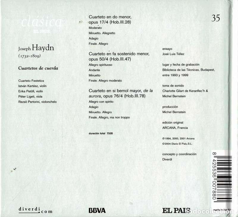 CDs de m&uacute;sica: Haydn - Cuartetos de Cuerda. CD - Foto 2
