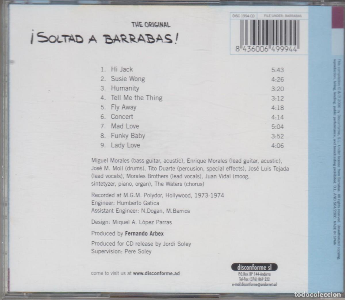 CDs de m&uacute;sica: Barrabas cd Soltad a Barrabas 2000 - Foto 2