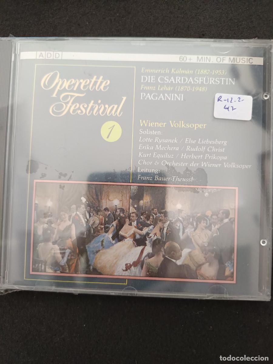 CDs de M&uacute;sica: K&Aacute;LM&Aacute;N: DIE CSARDASF&Uuml;RSTIN / LEH&Aacute;R: PAGANINI (EXTRACTOS) OPERETTE FESTIVAL 1