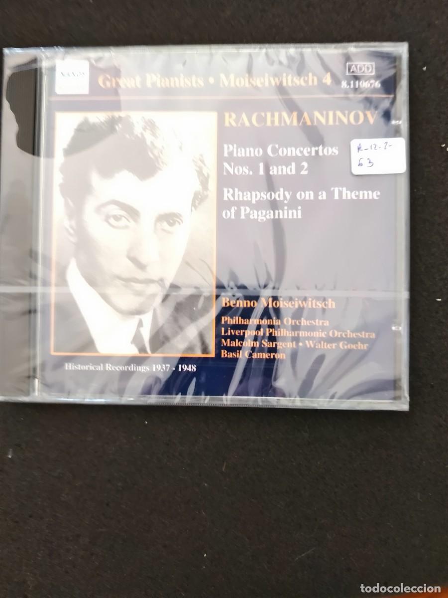 CDs de M&uacute;sica: RACHMANINOV: PIANO CONCERTOS 1 & 2 / RHAPSODY ON A THEME OF PAGANINI. PIANO: BENNO MOISEIWITSCH