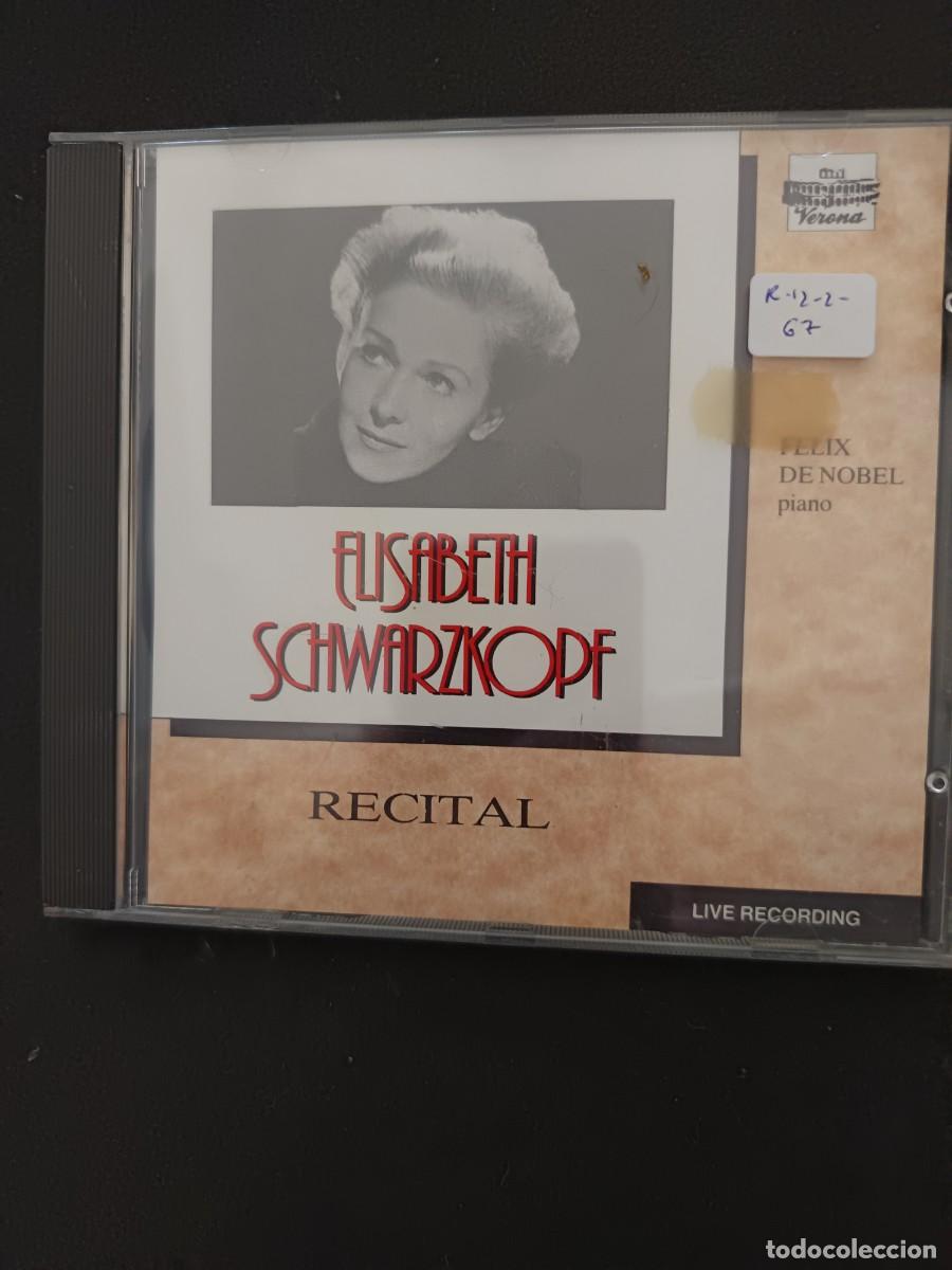 CDs de M&uacute;sica: ELISABETH SCHWARZKOPF. RECITAL. PIANO: FELIX DE NOBEL