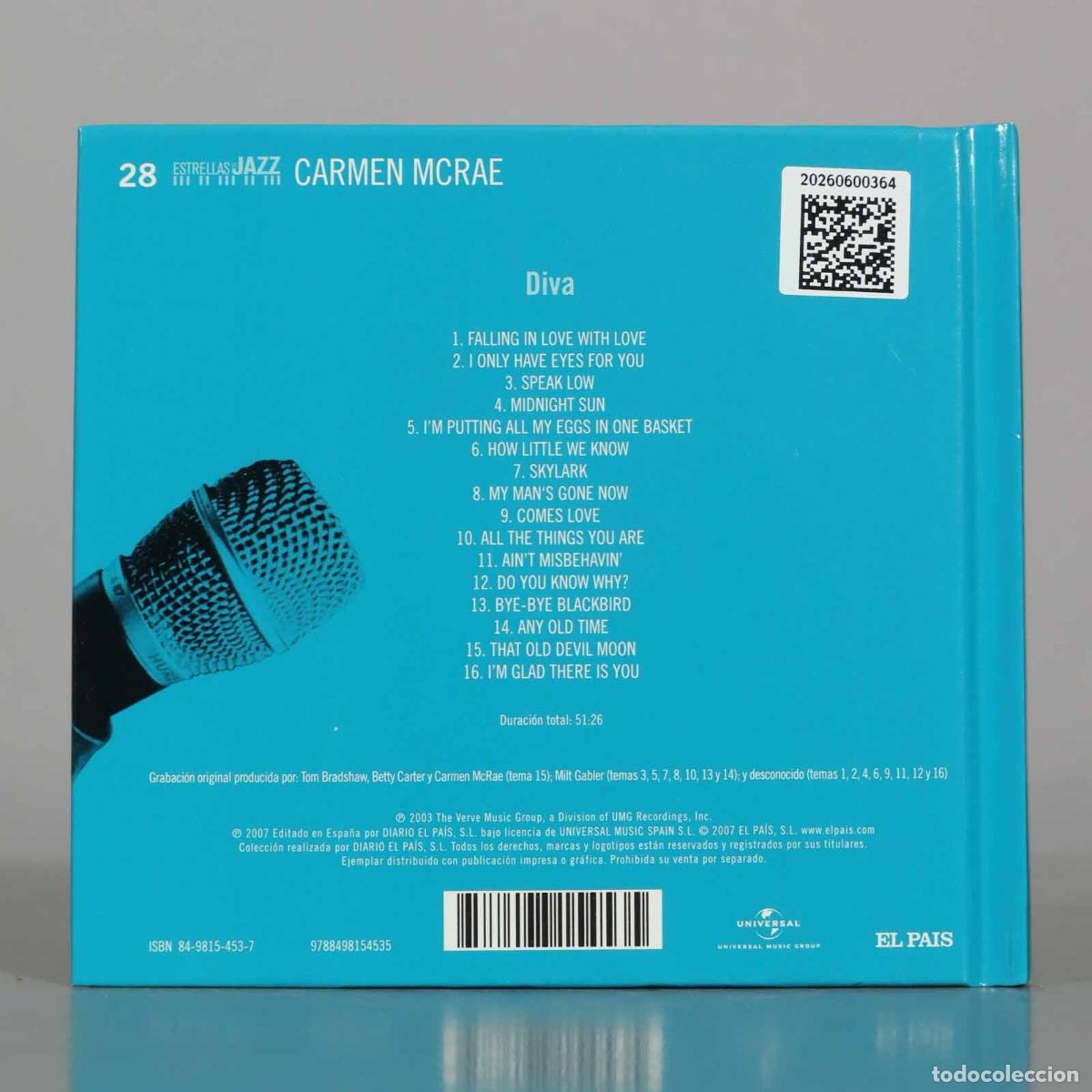 CDs de m&uacute;sica: CD. Carmen McRae - Diva - El Pais - Foto 2