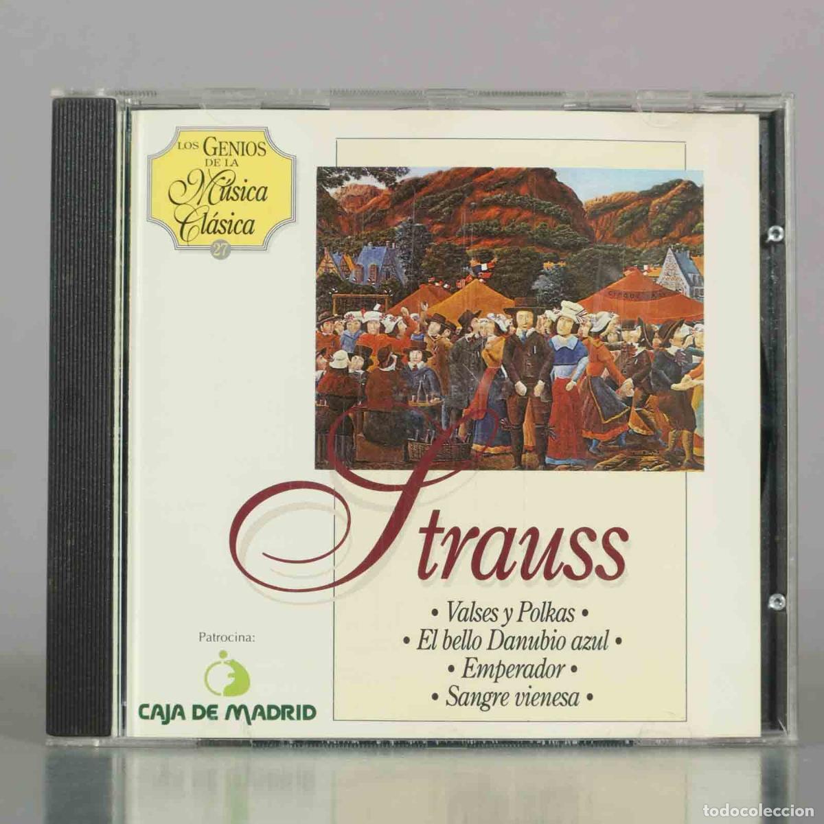 CDs de M&uacute;sica: CD. Strauss - Valses y Polkas - El bello Danubio azul - Los Genios de la M&uacute;sica Cl&aacute;sica