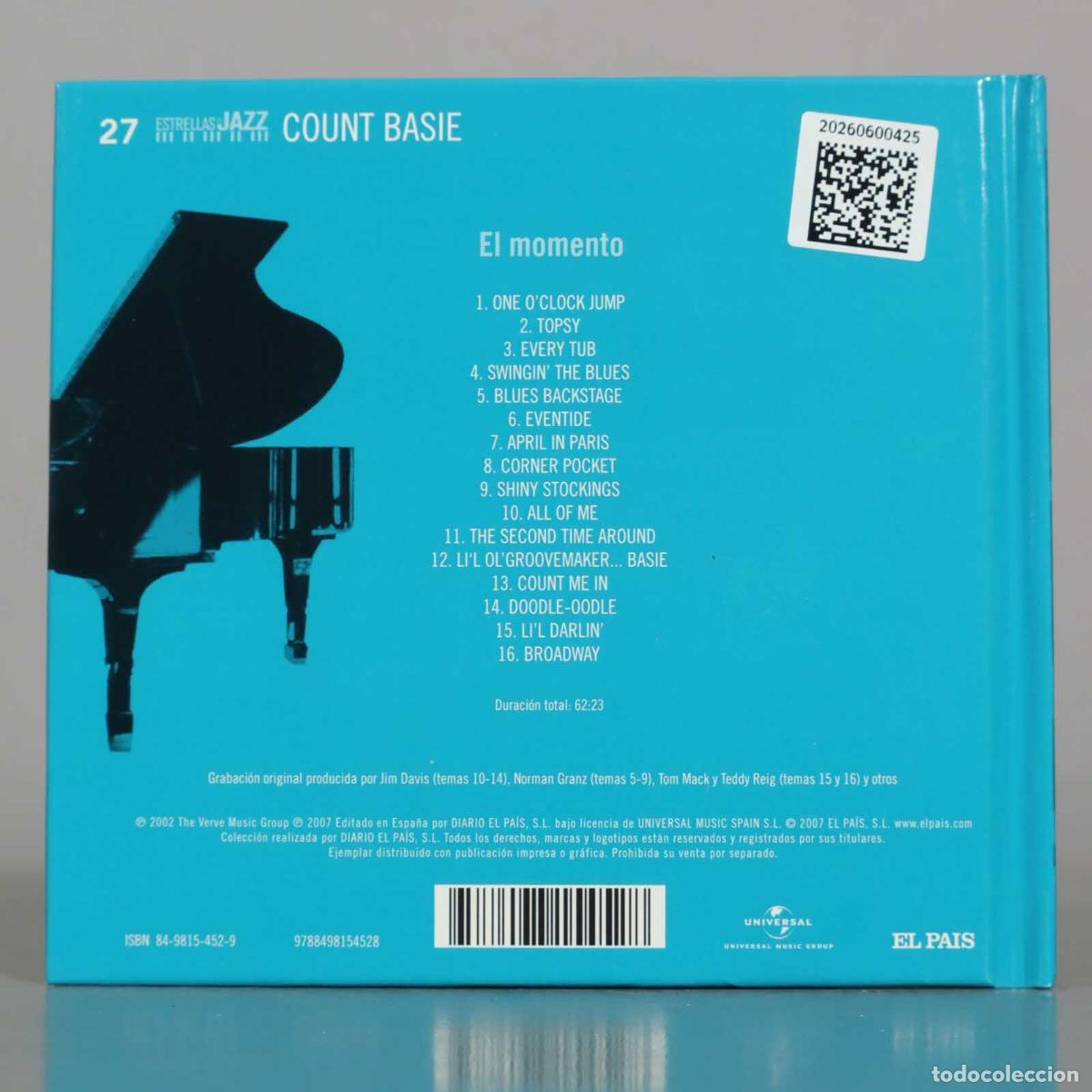 CDs de m&uacute;sica: CD. Count Basie - El Momento - Estrellas del Jazz - El Pa&iacute;s - Foto 2