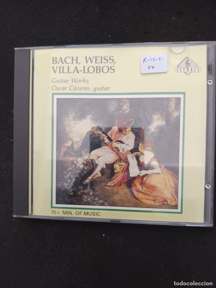 CDs de M&uacute;sica: BACH, WEISS, VILLA-LOBOS. GUITAR WORKS. GUITAR: OSCAR C&Aacute;CERES