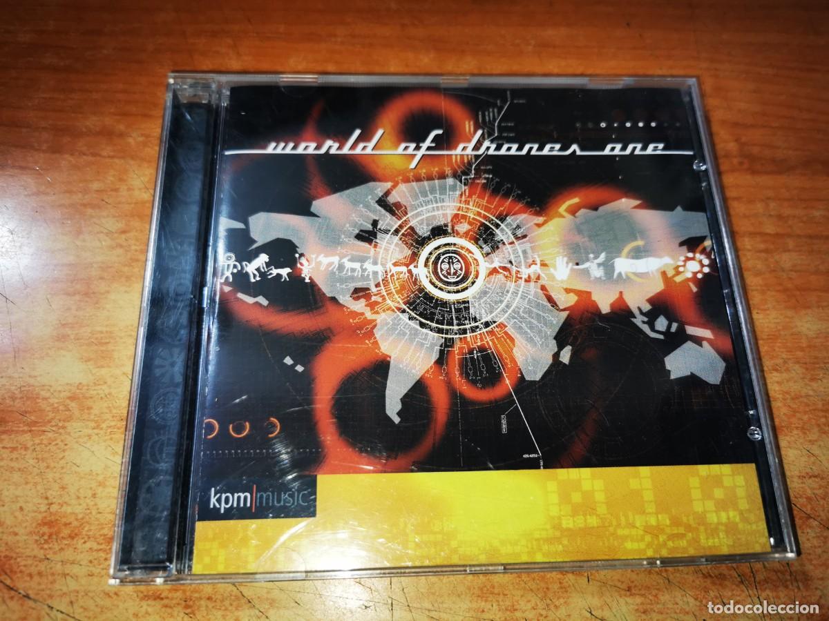 Music CDs: WORLD OF DRONES ONE Kpm 518 CD ALBUM DEL A&Ntilde;O 2002 CONTIENE 21 TEMAS