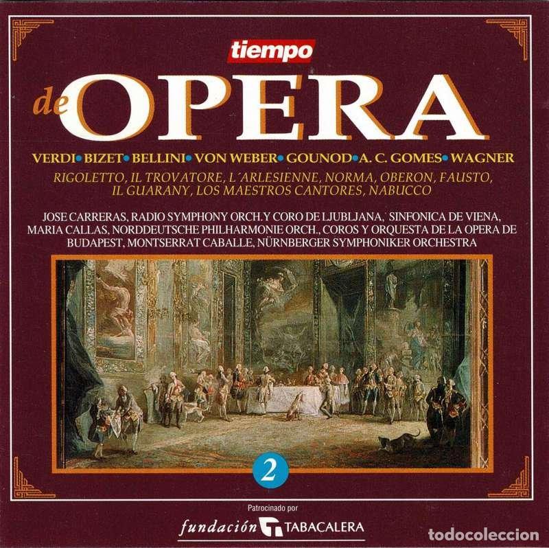 CDs de M&uacute;sica: Verdi, Bizet, Bellini, Von Weber, Gounod, A. C. Gomes, Wagner - Tiempo de Opera Vol. 2. CD