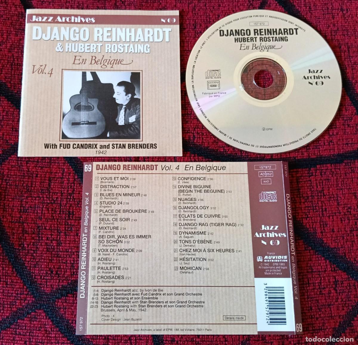 CDs de M&uacute;sica: DJANGO REINHARDT ** Vol. 4 - En Belgique ** CD REEDICION FRANCIA 1993