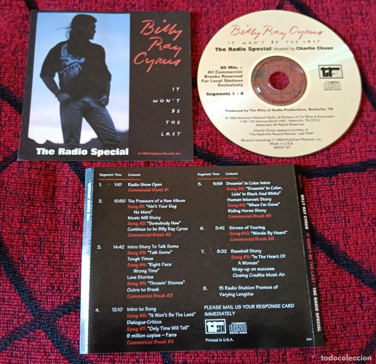 CDs de M&uacute;sica: BILLY RAY CYRUS ** It Won't Be The Last (The Radio Special) ** CD PROMOCIONAL USA 1993