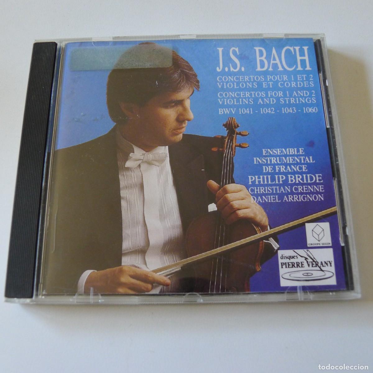CDs de M&uacute;sica: Johann Sebastian Bach , Philip Bride Concertos 1 Et 2 Violons Et Cordes BWV 1041 - 1042 - 1043 CD