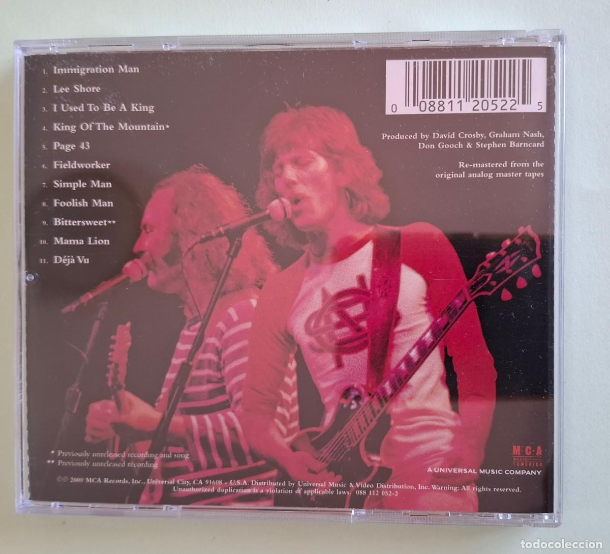 CDs de m&uacute;sica: CD. DAVID CROSBY/GRAHAM NASH. LIVE - Foto 3