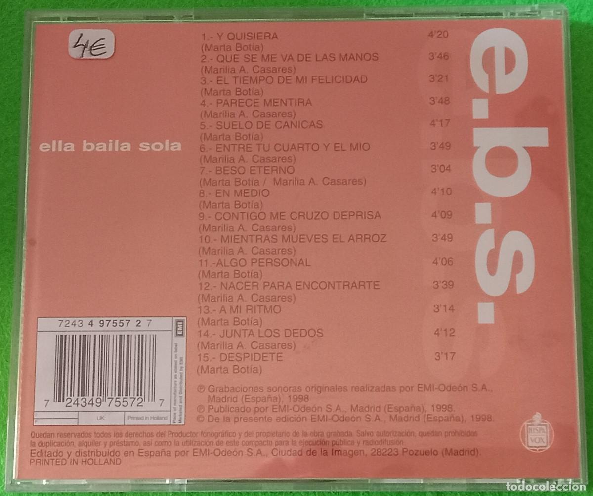 CDs de m&uacute;sica: Ella Baila Sola - e. b. s. - Edit. EMI-Ode&oacute;n, S.A. 1998 - Foto 4