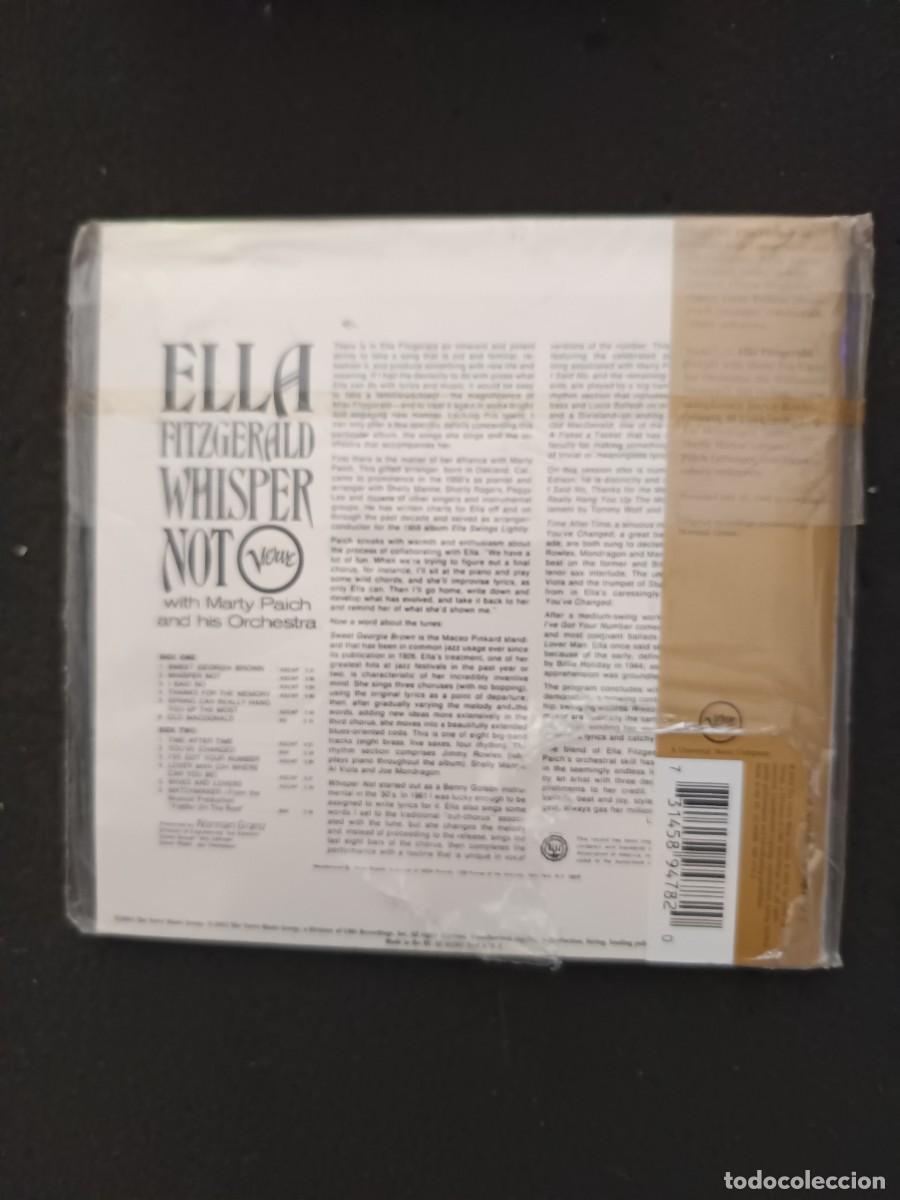 CDs de m&uacute;sica: ELLA FITZGERALD. WHISPER NOT - Foto 2