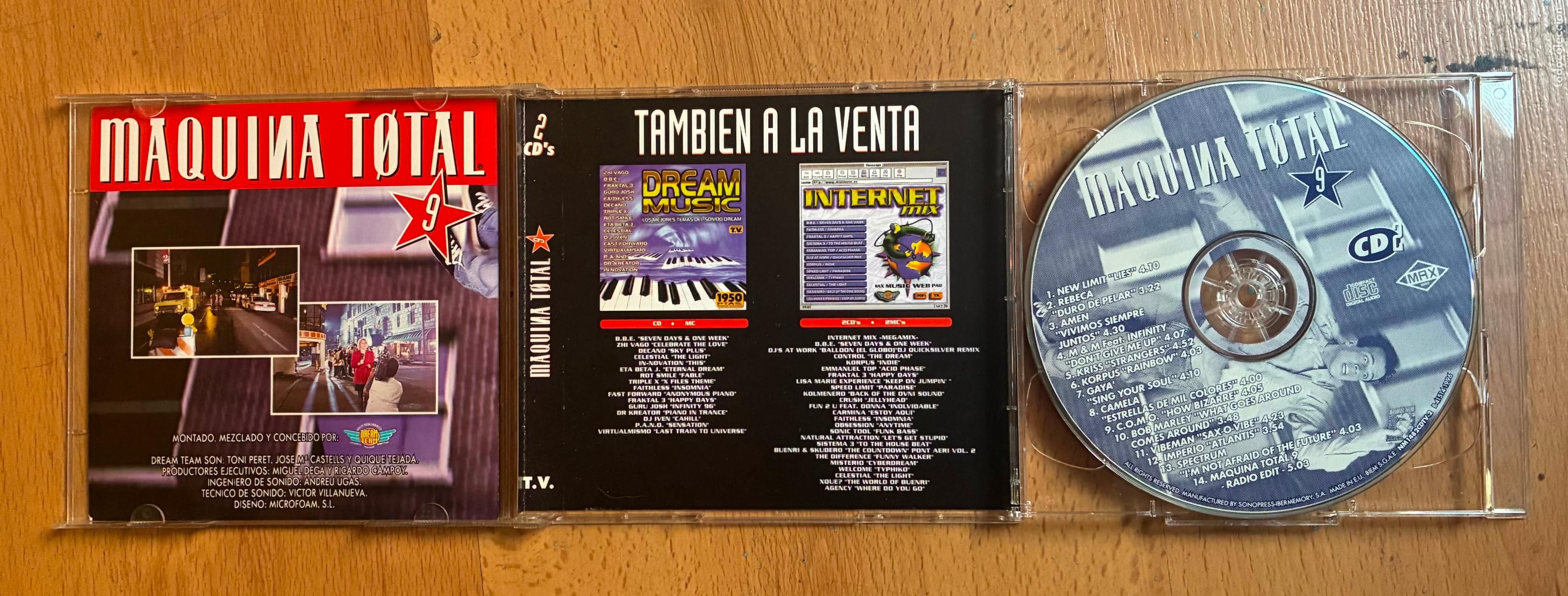 CDs de m&uacute;sica: MAQUINA TOTAL 9, 2 CDs - Foto 5