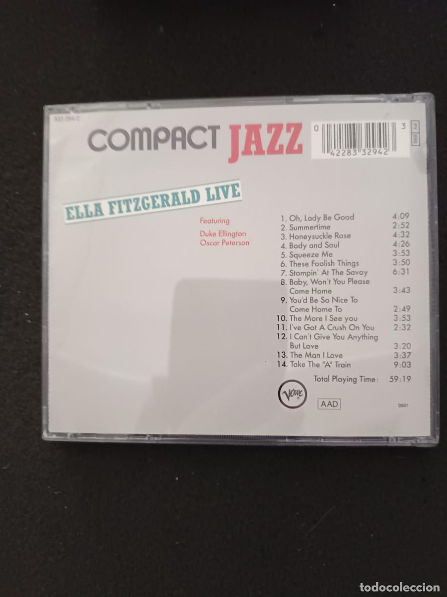 CDs de m&uacute;sica: ELLA FITZGERALD LIVE. COMPACT JAZZ - Foto 2