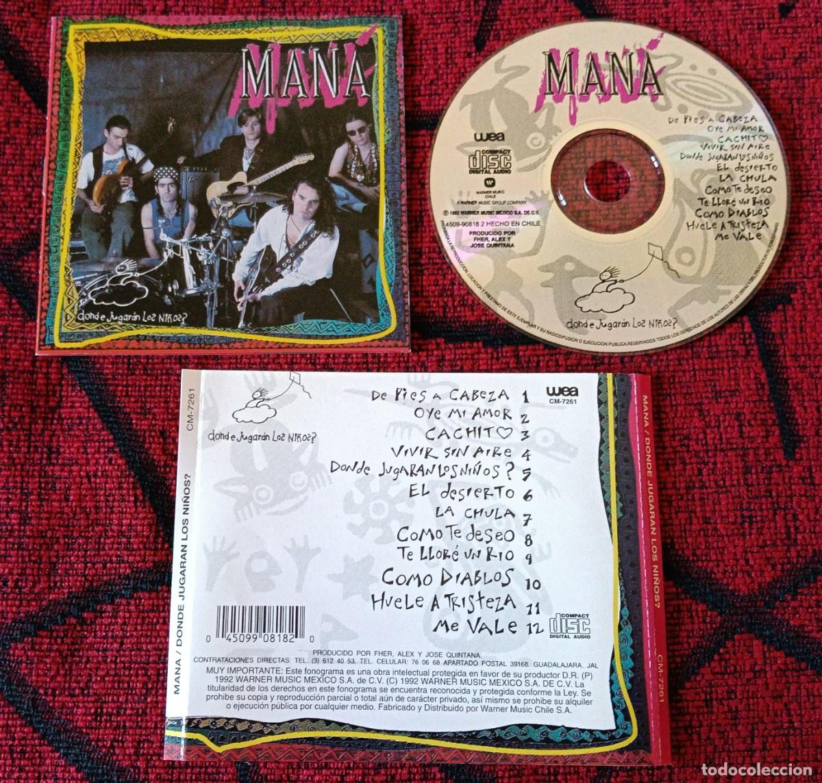 CDs de M&uacute;sica: MANA ** Donde Jugaran Los Ni&ntilde;os? ** 1992 CHILE CD