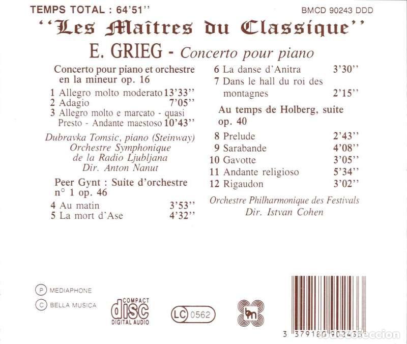CDs de m&uacute;sica: Edvard Grieg - Concerto Pour Piano. CD - Foto 2