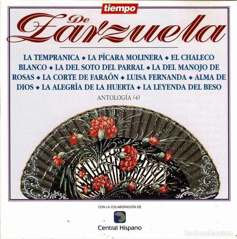 CDs de M&uacute;sica: Tiempo de Zarzuela 15. Antolog&iacute;a (4). La tempranica. La p&iacute;cara molinera. CD