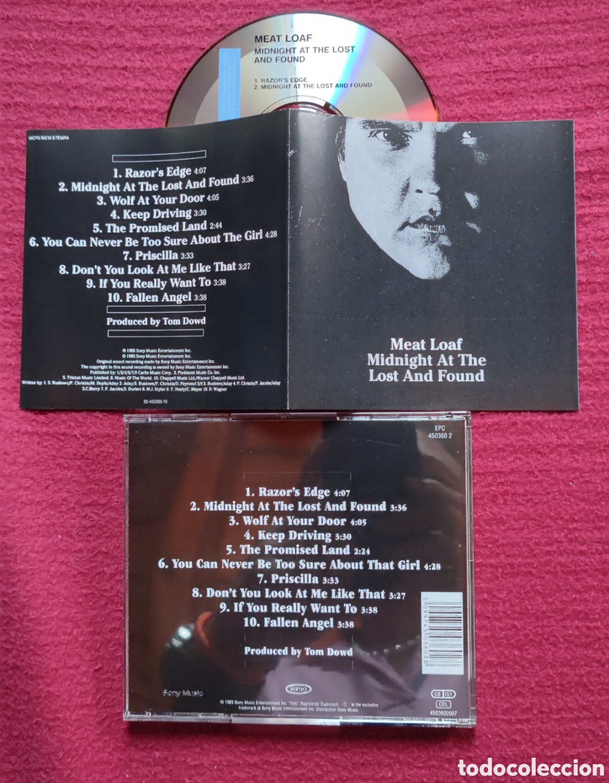 CDs de M&uacute;sica: MEAT LOAF: Midnight At The Lost And Found. Cd Edici&oacute;n Original 1983 Sony Music.