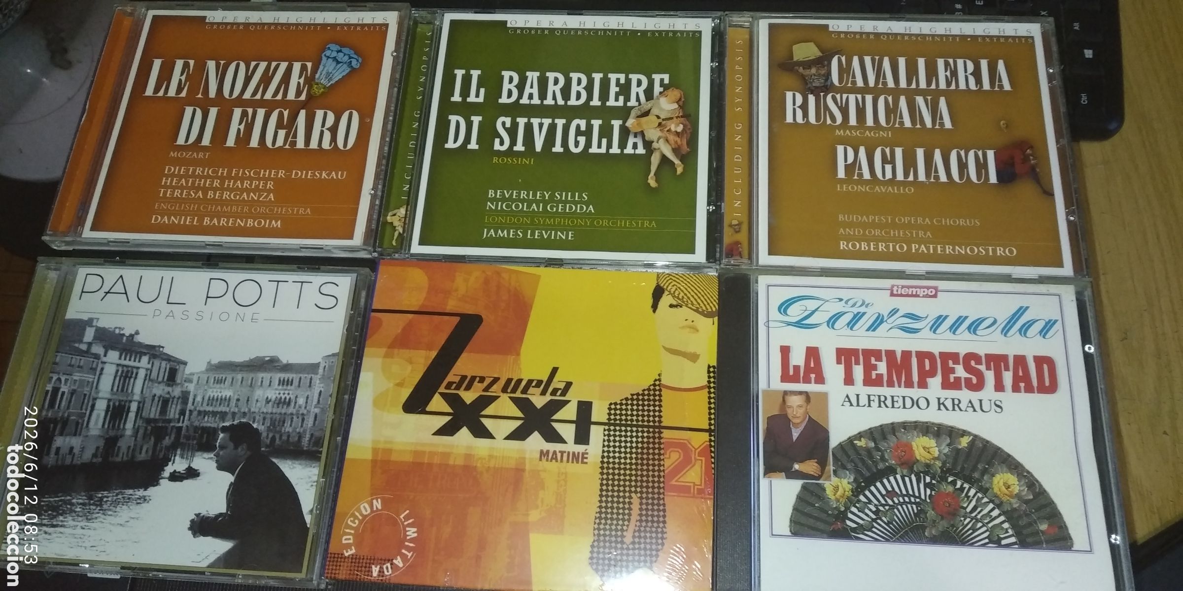 CDs de M&uacute;sica: Lote de seis CDs - &oacute;pera y zarzuela.-6 CDS LOTE 6