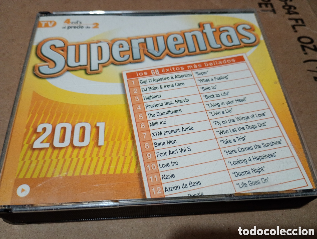 CDs de M&uacute;sica: Superventas 2001 CD 4 discos