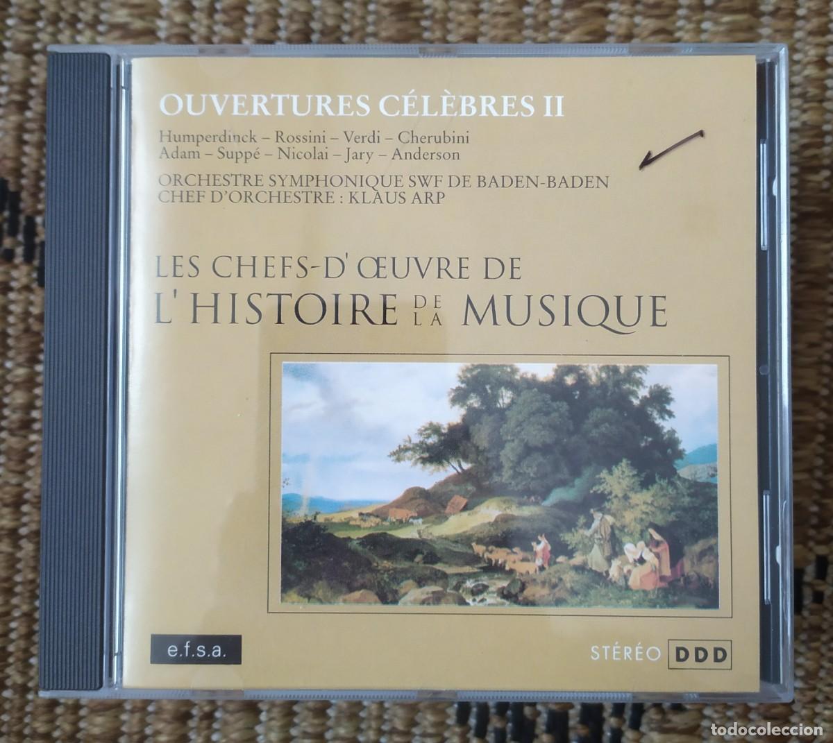 CDs de M&uacute;sica: CD OUVERTURES CELEBRES II LES CHEFS D&acute;CEUVRE DE L&acute;HISTOIRE DE LA MUSIQUE