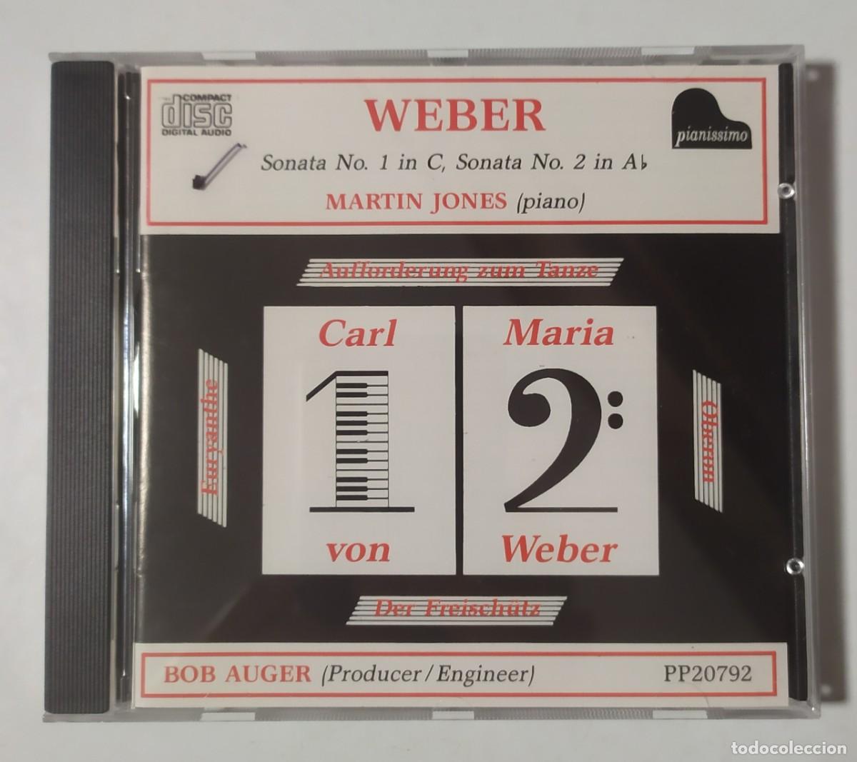 CDs de M&uacute;sica: CD CARL MARIA VON WEBER CD PIANO SONATAS N&deg;1 & 2. MARTIN JONES