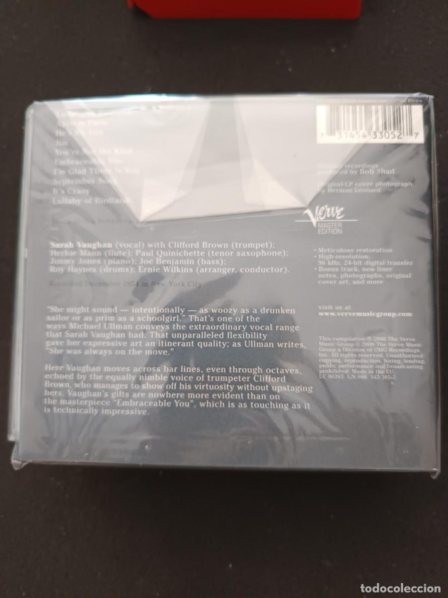 CDs de m&uacute;sica: SARAH VAUGHAN WITH CLIFFORD BROWN - Foto 2