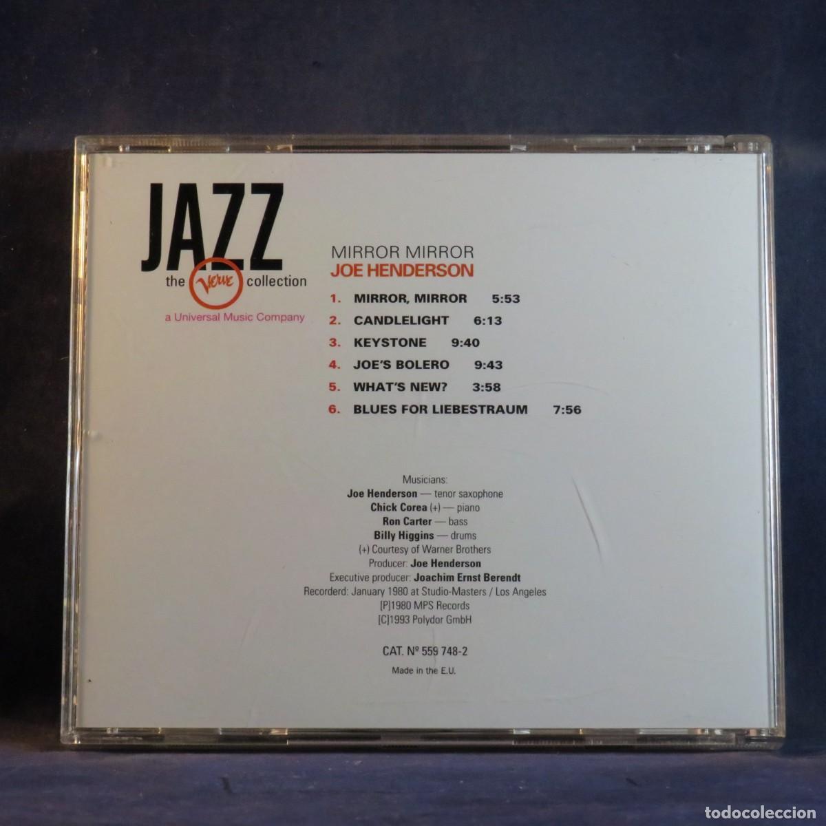 CDs de m&uacute;sica: JOE HENDERSON &ndash; MIRRORMIRROR - CD - Foto 2