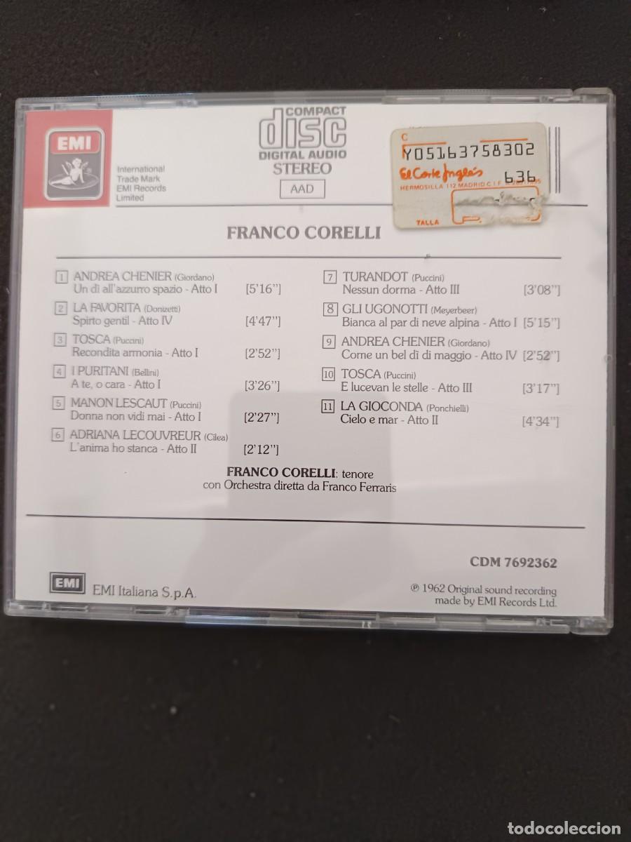 CDs de m&uacute;sica: FRANCO CORELLI. ARIE DA OPERE - Foto 2