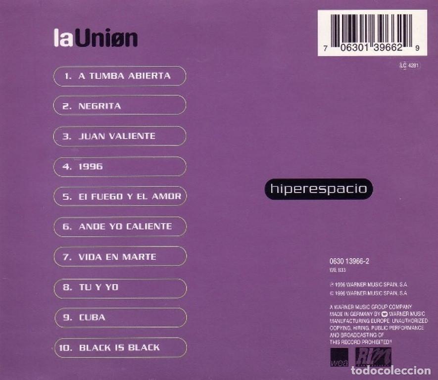 CDs de m&uacute;sica: �T263 - LA UNION. HIPERESPACIO. CD. - Foto 2