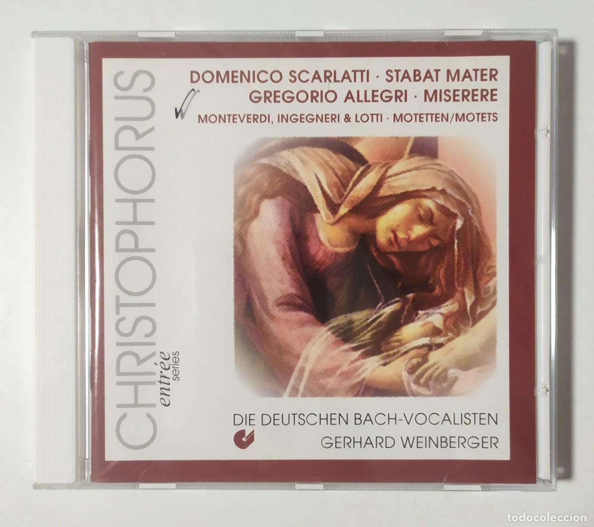 CDs de M&uacute;sica: CD CHRISTOPHORUS DOMENICO SCARLATTI STABAT MATER - GREGORIO ALLEGRI - MISERERE