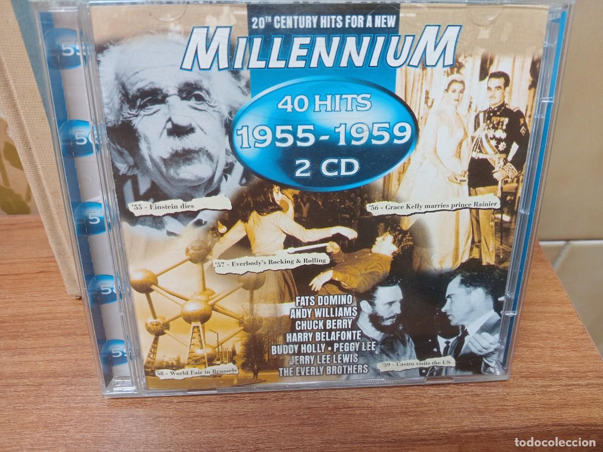Music CDs: MILLENNIUM 40 HITS - 1955,1959 - 2 CD