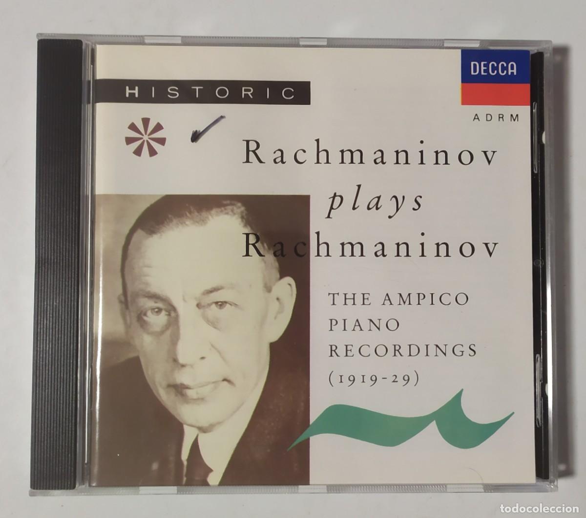 CDs de M&uacute;sica: CD RACHMANINOV PLAYS RACHMANINOV - THE AMPICO PIANO RECORDINGS