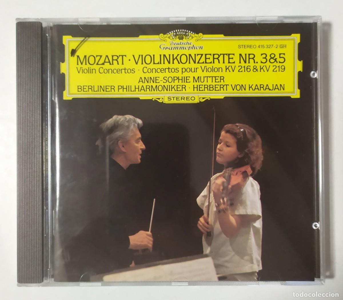 CDs de M&uacute;sica: CD MOZART VIOLINKONZERTE ANNE-SOPHIE MUTTER - VON KARAJAN