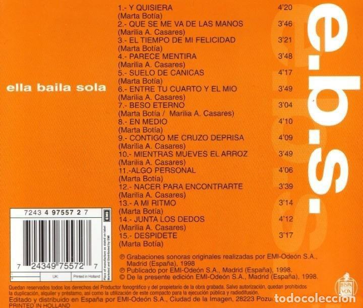 CDs de m&uacute;sica: ELLA BAILA SOLA. EBS. CD. - Foto 2
