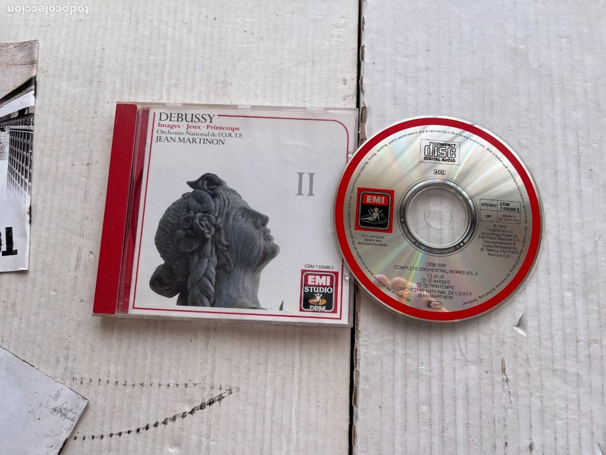 CDs de M&uacute;sica: DEBUSSY COMPLETE ORCHESTRAL WORKS II MARTINON EMI - CD MUSICA KREATEN