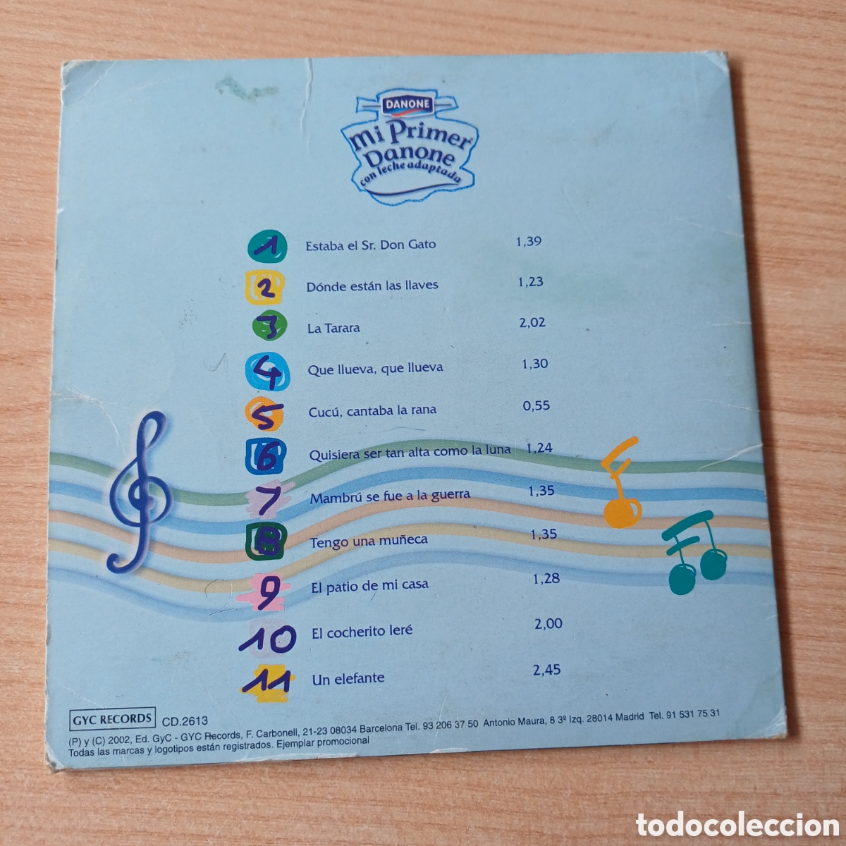 CDs de m&uacute;sica: MIS PRIMERAS CANCIONES DANONE CD - Foto 2