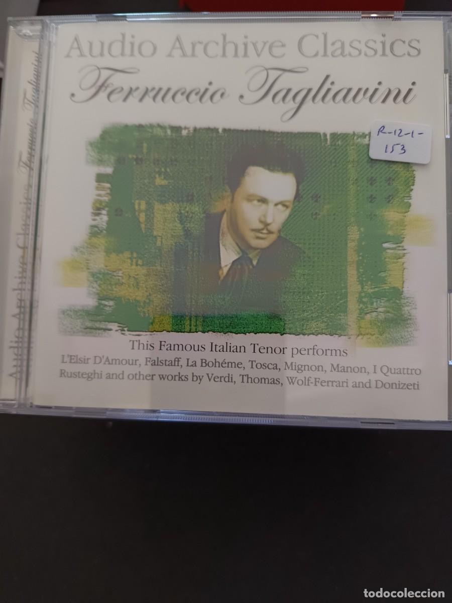 CDs de M&uacute;sica: FERRUCCIO TAGLIAVINI. THE FAMOUS ITALIAN TENOR PERFORMS. AUDIO ARCHIVE CLASSICS